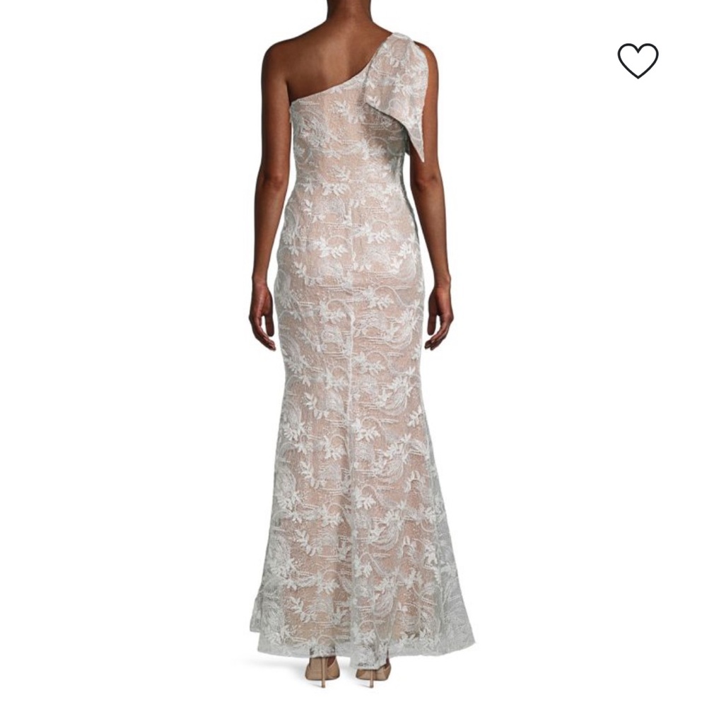 NWT Dress the Population Genevieve One Shoulder Lace Gown - Picture 9 of 10